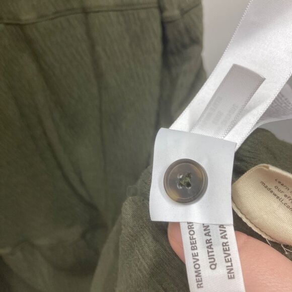 Madewell (Re)sourced Crinkle-Knit Tiered Mini Dress green M - Picture 11 of 12